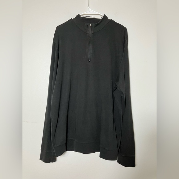 Peter Millar Quarter Zip Sweater Men’s Sz‎ Xl Dark Gray Pima Cotton Outdoor Golf - Picture 1 of 6